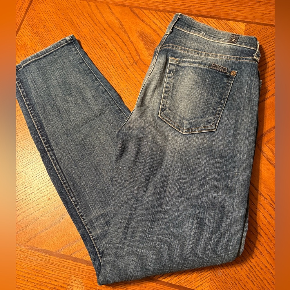 7 For All Mankind Women's Blue ankle Skinny Jeans size 28